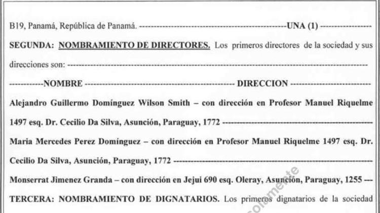 Ficha de abertura de empresa de Alejandro Dominguez, presidente da Conmebol Ficha de abertura de empresa de Alejandro Dominguez, presidente da Conmebol