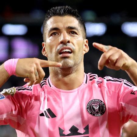 Suárez, do Inter Miami, celebra gol sobre o Palmeiras em duelo do Mundial Suárez, do Inter Miami, celebra gol sobre o Palmeiras em duelo do Mundial