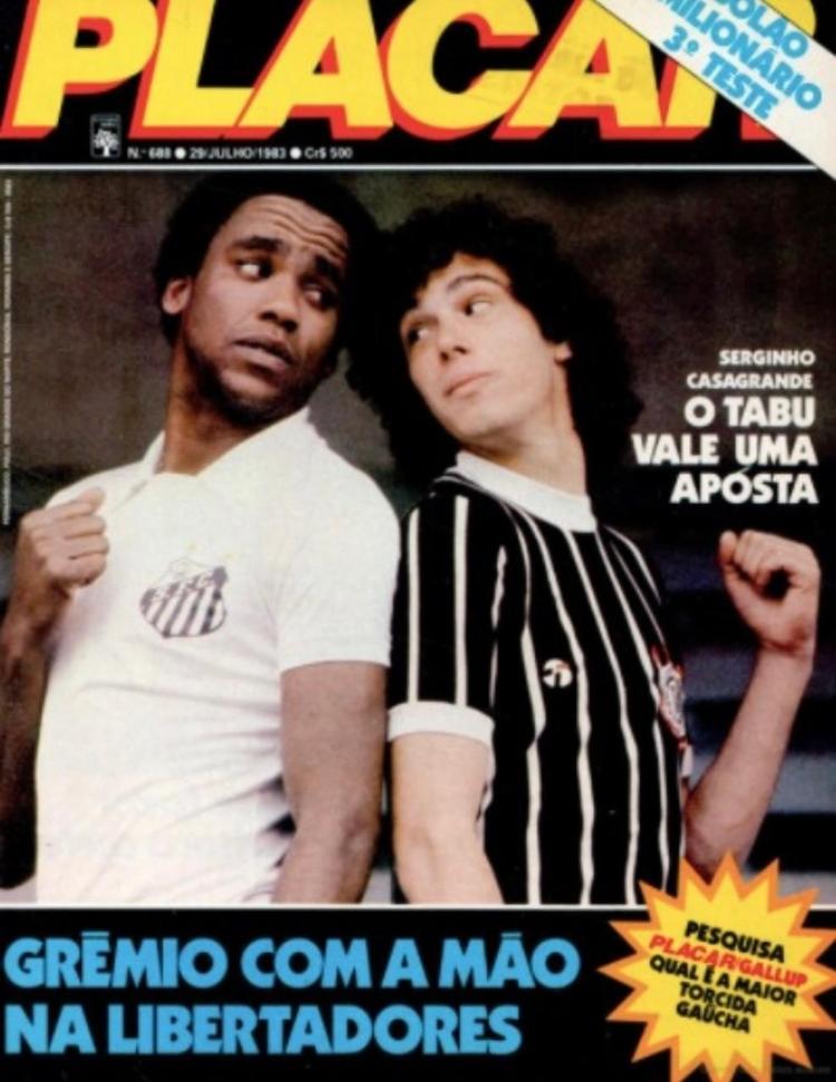 Serginho e Casagrande promovem o clássico: outros tempos de Santos e Corinthians Serginho e Casagrande promovem o clássico: outros tempos de Santos e Corinthians