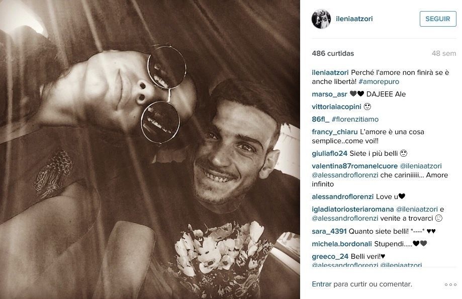 Ilenia Atzori é mulher de Alessandro Florenzi, jogador da Roma que fez golaço quase do meio-campo diante do Barcelona, pela Liga dos Campeões. - Reprodução/Instagram