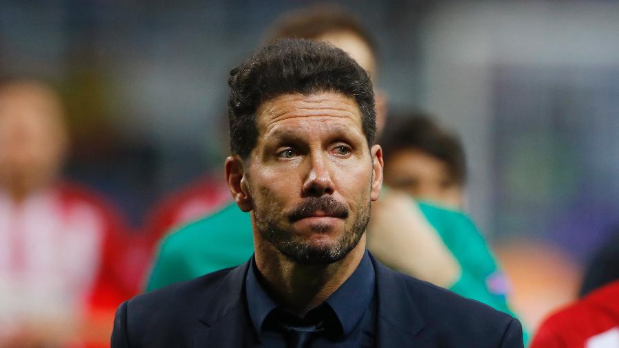 Simeone com lágrimas nos olhos após derrota na final da Champions League de 2016 - Reuters / Stefan Wermuth