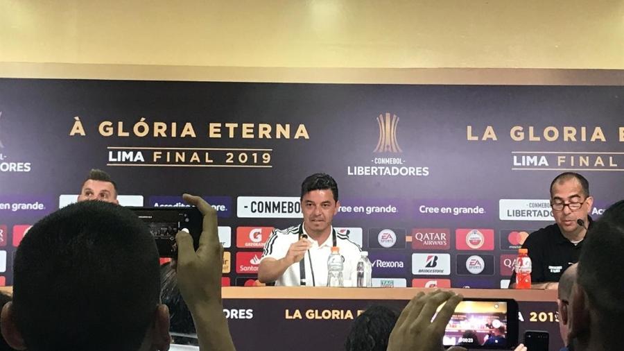 Técnico do River Plate, Marcelo Gallardo concede entrevista coletiva antes de final da Libertadores contra o Flamengo - Leo Burlá / UOL Esporte