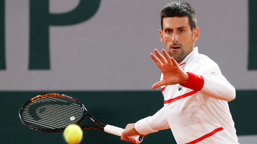 Novak Djokovic na primeira rodada de Roland Garros 2020 - Getty Images