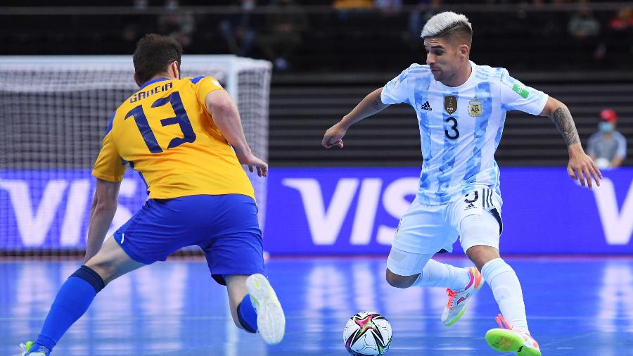 Brasil e Argentina na semifinal da Copa do Mundo de Futsal -  Alex Caparros - FIFA / Colaborador / Getty Images