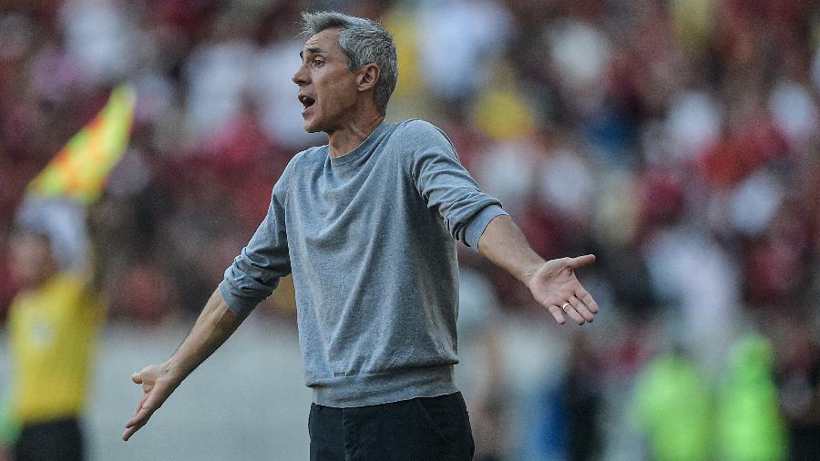 Paulo Sousa técnico do Flamengo durante partida contra o Fortaleza - Thiago Ribeiro/AGIF