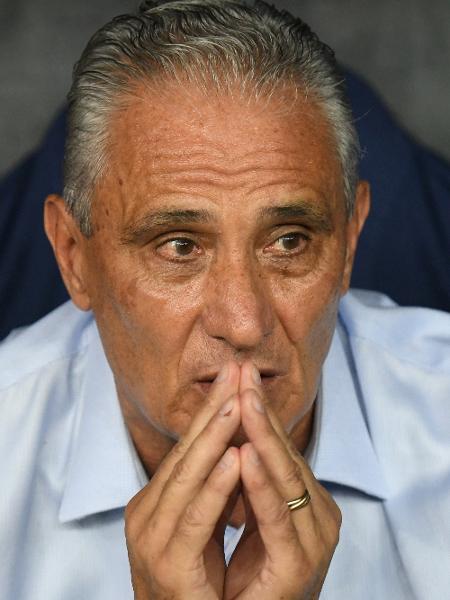 Tite, técnico do Flamengo, no jogo pelo Carioca