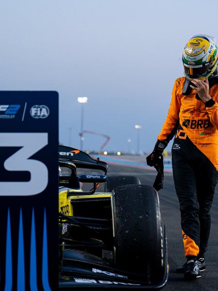 Gabriel Bortoleto chegou em terceiro na corrida principal do Qatar