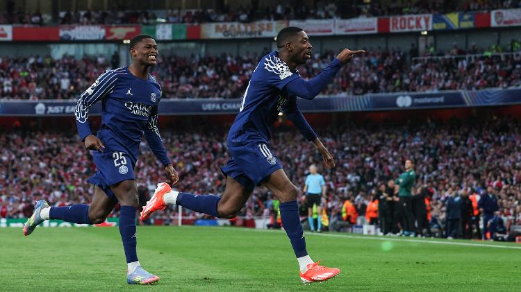 Dembélé esfriou o Emirates Stadium em três minutos ao marcar após jogada pela esquerda Dembélé esfriou o Emirates Stadium em três minutos ao marcar após jogada pela esquerda