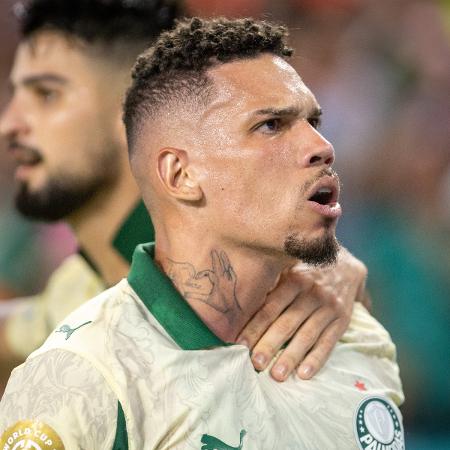 Paulinho comemora gol em Inter Miami x Palmeiras, jogo do Mundial Paulinho comemora gol em Inter Miami x Palmeiras, jogo do Mundial