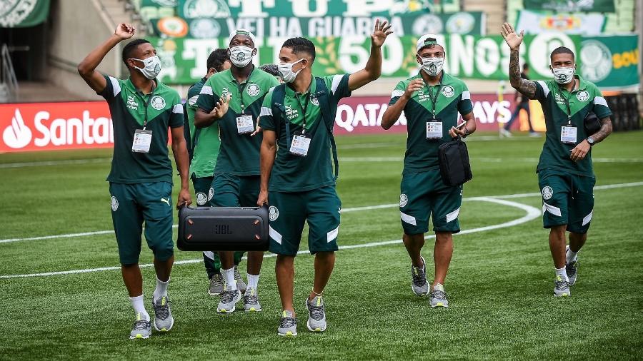 Danilo, Patrick de Paula, Gabriel Silva, Gabriel Menino e Esteves chegam no Allianz Parque - Staff Images/CONMEBOL