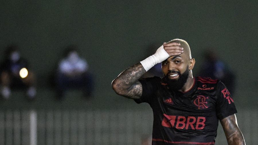 Gabriel, do Flamengo, lamenta chance perdida diante do Boavista - ANDRÉ FABIANO/ESTADÃO CONTEÚDO