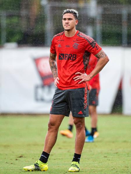 Pedro, atacante do Flamengo, durante treinamento - Divulgação/Twitter