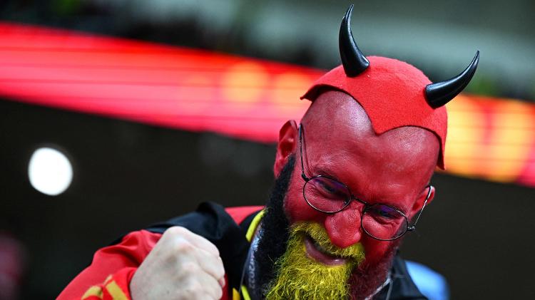 Torcedor da Bélgica, antes de jogo contra a Croácia - Chandan Khanna / AFP - Chandan Khanna / AFP