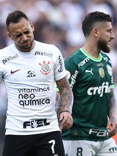 Maycon em ação durante Corinthians x Palmeiras, jogo do Campeonato Brasileiro