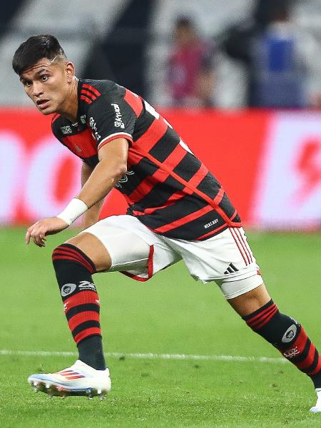 Alcaraz durante jogo entre Flamengo e Corinthians no Brasileirão