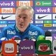 O mesmo idioma e uma pergunta diferente para Carlo Ancelotti