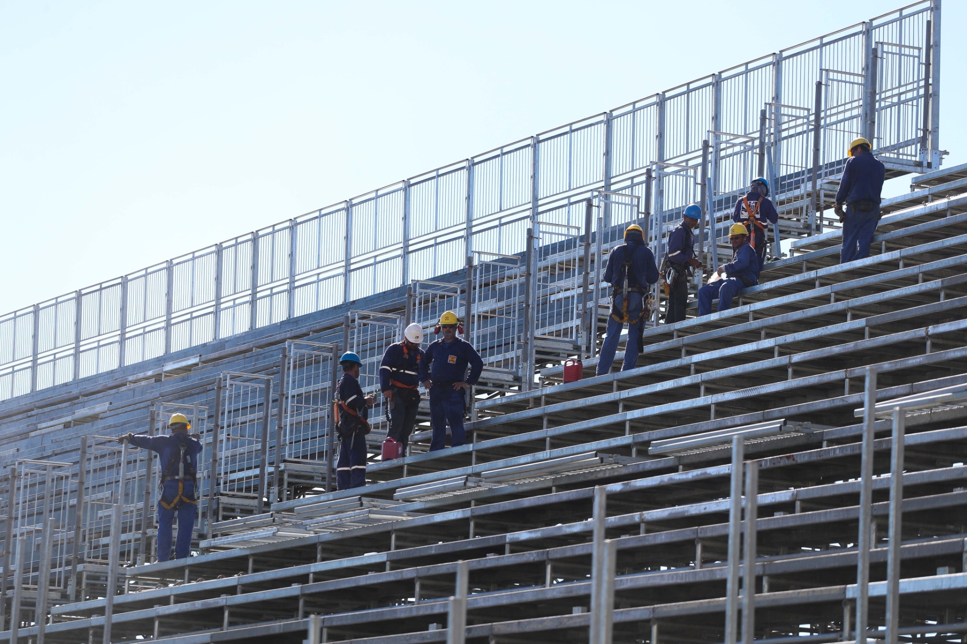 O Flamengo realiza obras da Arena da Ilha para a estreia no dia 8 de março - Gilvan de Souza/ Flamengo
