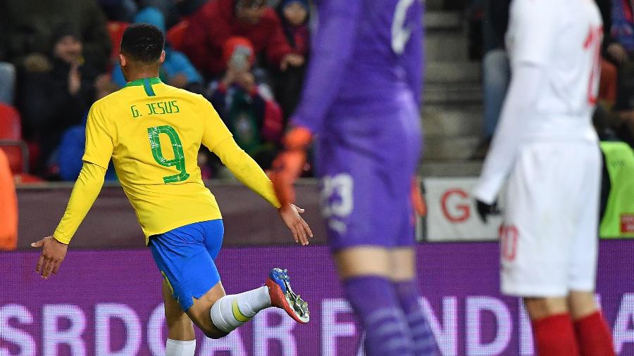 Gabriel Jesus igualou Neymar e Richarlison: cada um tem três gols desde a Copa do Mundo de 2018 - Jeo Klamar/AFP
