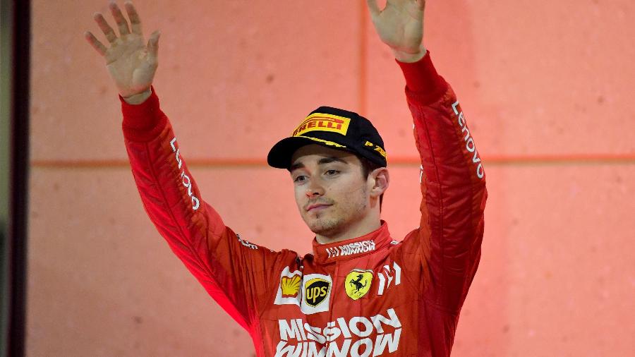Charles Leclerc, piloto da Fórmula 1, ficou com a terceira colocação no Bahrein - Andrej Isakovic/AFP