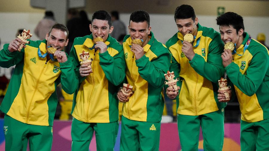 Equipe brasileira de ginástica artística brilhou no Pan de Lima-2019 - LUIS ROBAYO / AFP