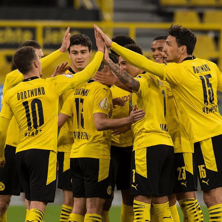 Jogadores do Borussia Dortmund celebram vitória na Copa da Alemanha - Reprodução/Instagram