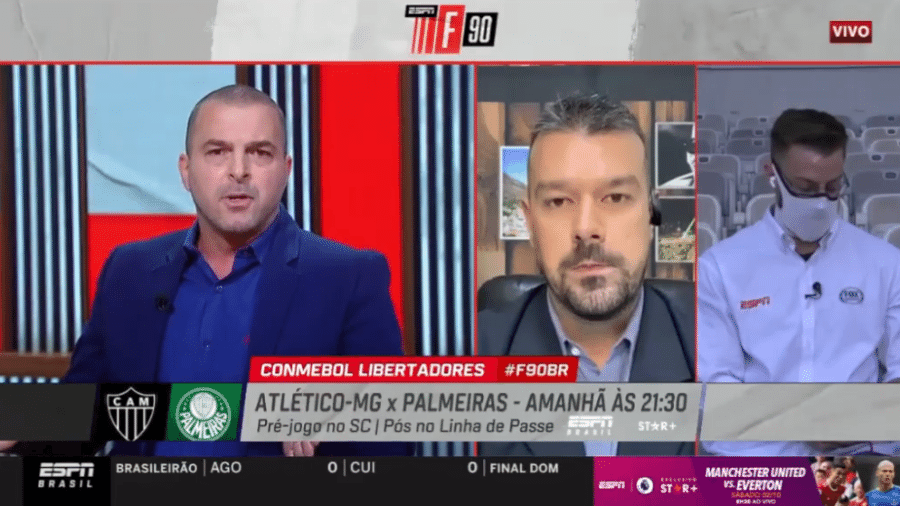 Zé Elias e Pedro Ivo discutem ao vivo em estreia de novo programa da ESPN - Transmissão