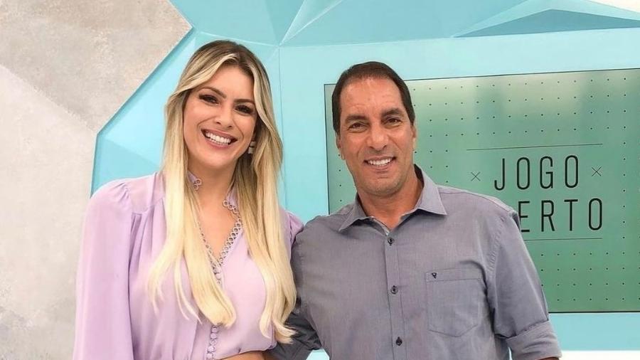 Renata Fan e Edmundo juntos na TV Bandeirantes - Instagram