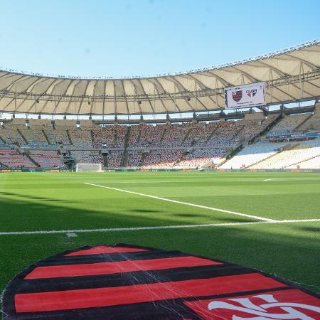 Estádio do Maracanã antes da partida entre Flamengo e São Paulo, pela ida da final da Copa do Brasil