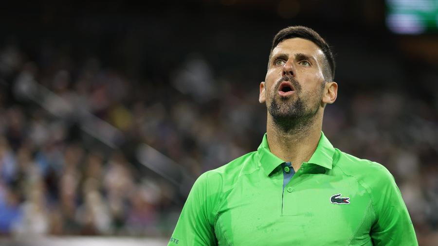 Novak Djokovic na derrota para o italiano Luca Nardi em Indian Wells, 2024