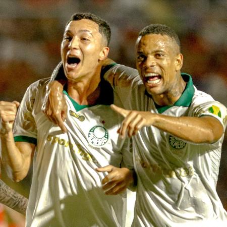 Thalys (à esquerda) decretou o empate palmeirense por 1 a 1 em Bauru