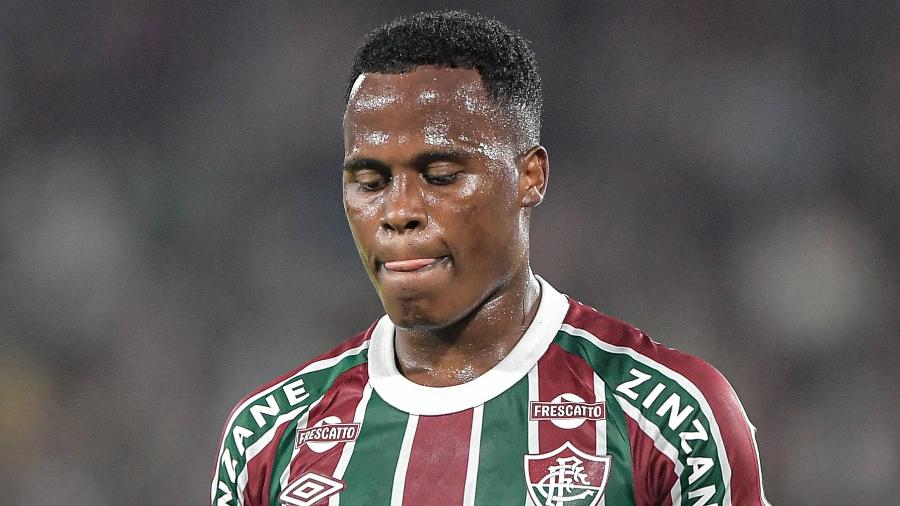 Arias reage durante jogo entre Fluminense e Cruzeiro no Brasileirão Arias reage durante jogo entre Fluminense e Cruzeiro no Brasileirão
