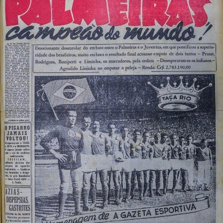 Palmeiras primeiro Campeão mundial de Clubes 1951 