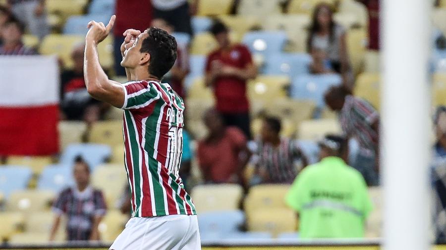 Ganso comemora seu gol para o Fluminense em jogo contra Ypiranga  - LUCAS MERÇON / FLUMINENSE F.C.