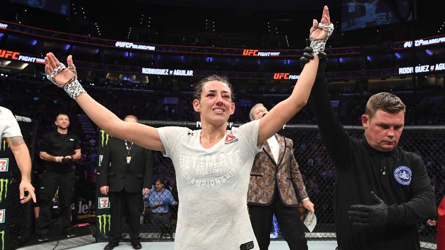 Marina Rodriguez fez duelo sangrento com a veterana Jéssica Aguilar no UFC Barboza x Gaethje - Josh Hedges/Zuffa LLC via Getty Images