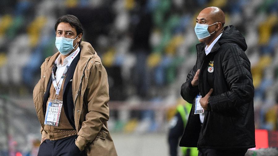 Ex-jogadores Rui Costa e Luisão: cúpula do Benfica vive momentos tensos em razão da má fase na temporada - Octavio Passos/Getty Images