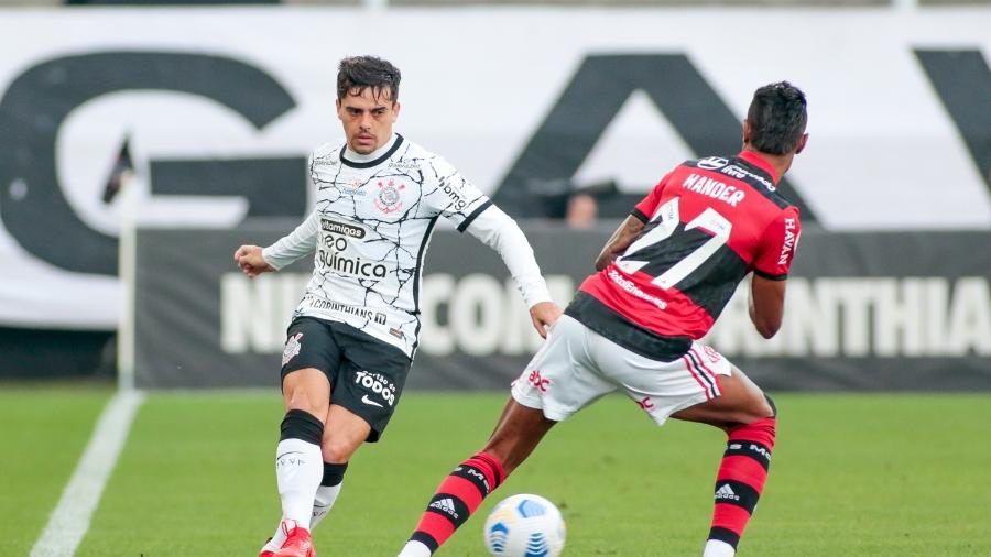 Fagner durante partida contra o Flamengo, na Neo Química Arena - Rodrigo Coca/ Ag. Corinthians 