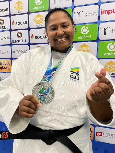 Beatriz Souza ficou com a medalha de prata na categoria acima de 78kg no mundial de judô - Reprodução/CBJ