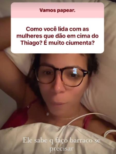 Belle Silva, esposa do zagueiro Thiago, fala sobre ciúmes do marido - Reprodução/Instagram