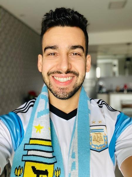 Júnior Marques, brasileiro que torce pela Argentina e faz completas análises no Twitter - Acervo pessoal