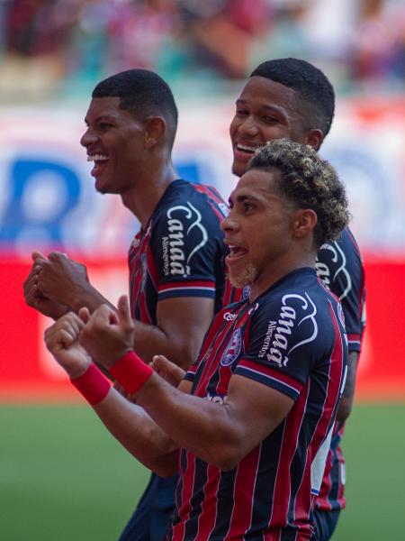 Jacaré comemora gol do Bahia contra o Vitória em jogo da Copa do Nordeste 2023 - Jhony Pinho/AGIF