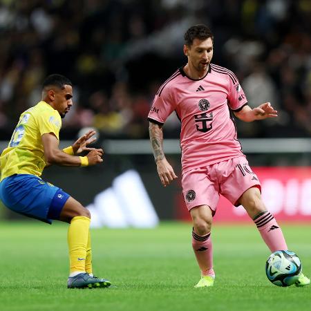 Lionel Messi entrou nos minutos finais do amistoso entre Al-Nassr e Inter Miami - Yasser Bakhsh/Getty Images