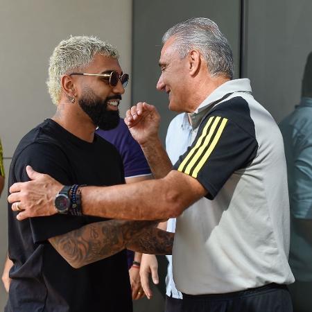 Gabigol e Tite no Ninho do Urubu, CT do Flamengo