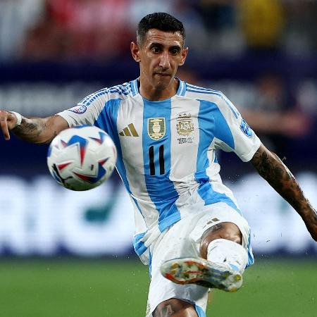 Di María em ação durante Argentina x Canadá, confronto da Copa América