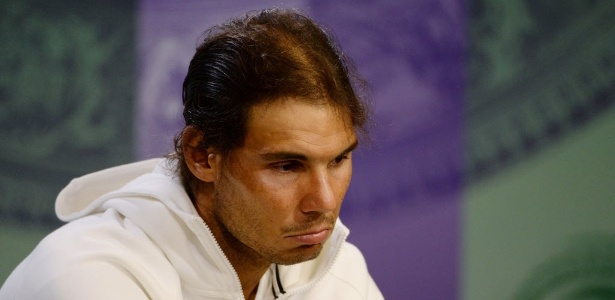 Rafael Nadal não esconde frustração após eliminação precoce em Wimbledon - THOMAS LOVELOCK/AFP