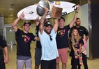 Campeão mundial de surfe, Ítalo Ferreira é recebido por fãs em São Paulo - Leo Franco/AgNews