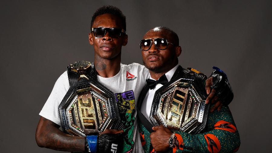 Israel Adesanya e Kamaru Usman, campeões do UFC - Mike Roach/Zuffa LLC via Getty Images