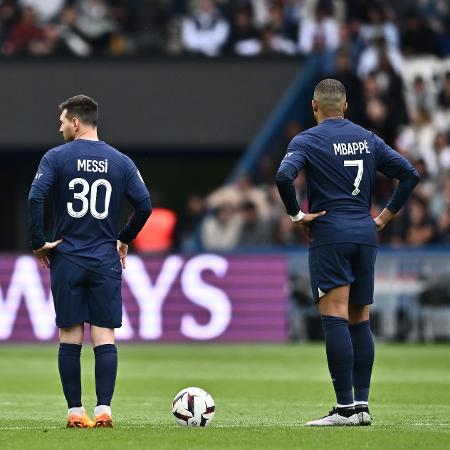 Messi e Mbappé jogo do PSG pelo Campeonato Francês