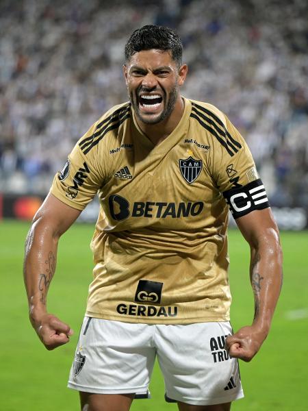 Hulk, do Atlético-MG, comemora após marcar contra o Alianza Lima, pela Libertadores - Ernesto Benavides/AFP