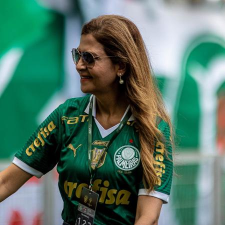 Leila Pereira, presidente do Palmeiras, na supercopa do Brasil, contra o São Paulo - Thiego Mattos/Ag. Estado