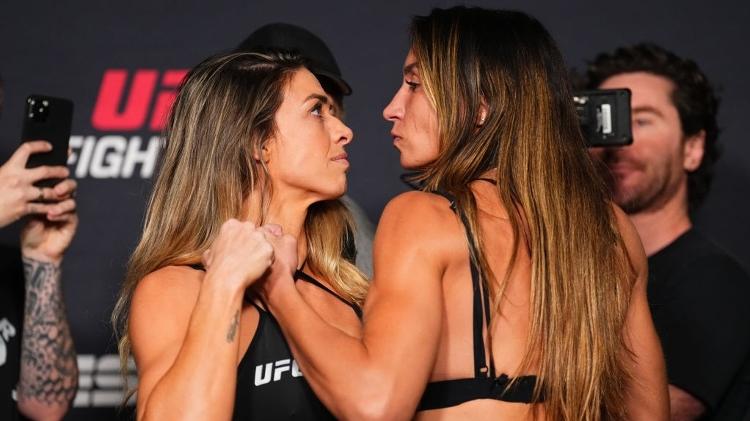 Amanda Ribas (à direita) vai encarar Mackenzie Dern na luta principal do UFC Fight Night